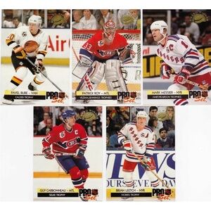 1992/93 Patrick Roy Pro Set Complete CC Set of 5 Hockey Cards # CC1 to CC5